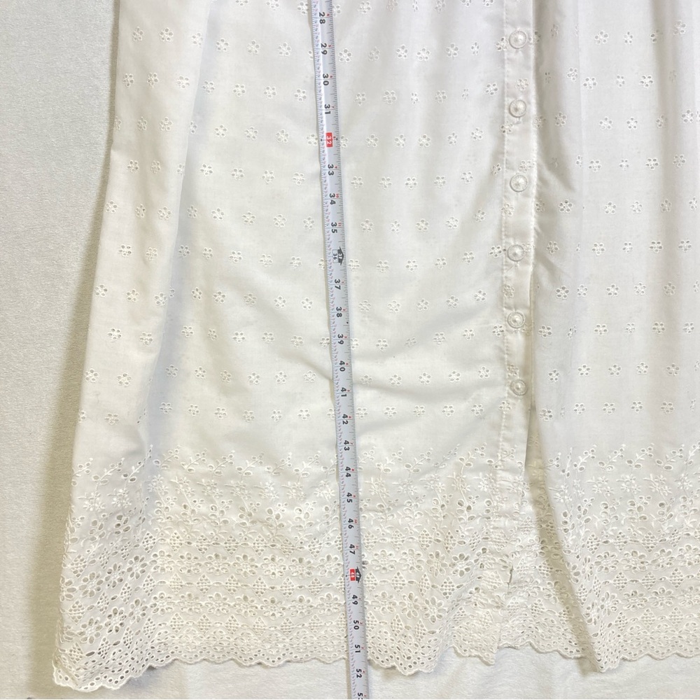 Vintage Bonnie Srauss  Maxi Dress Women's  Embroidered Size 10 White - Picture 12 of 16